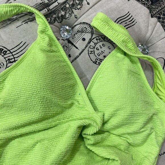 TOPSHOP Crinkle Plunge Swimsuit - Picture 9 of 9